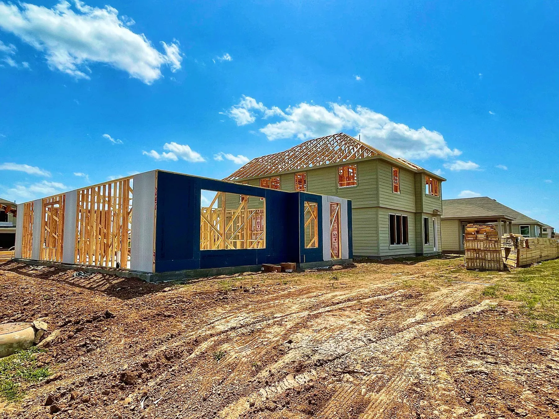 Attached ADU construction connected to the main home